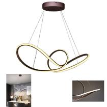Lustre Pendente Arco Infinito 3 Em 1 Aneis Led 49w Luminaria Luxo Teto Sala De Jantar Lustre Pendente Arco Infinito 3 Em 1 Aneis Led 49w Luminaria Luxo Teto Sala De Jantar