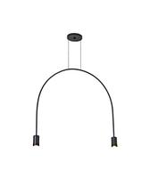 Lustre Pendente Arco Invertido Preto 499
