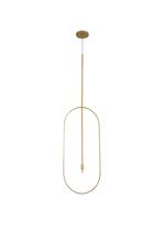 Lustre Pendente Arco Oval 1,25m Dourado 732
