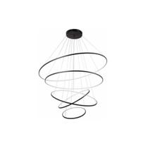 Lustre Pendente Argola 5 Anéis de 1x150cm 2x120cm 2X80cm