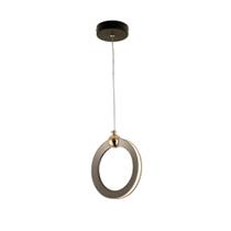 Lustre Pendente Argola Chumbo LED 9W 17cm 3000K Bivolt DCD02187