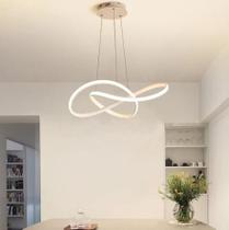 Lustre Pendente Aro Arcos Led Multi Temperatura De Cor 3000k 3500k 4000k 58W