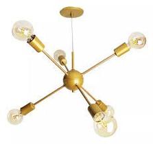 Lustre Pendente Átomo Ilumine com Estilo e Elegância Dourada