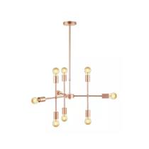 Lustre Pendente Avant Hash Aço 9xE27 Cobre Fosco Lustre Pendente Avant Hash Aço 9xE27 Cobre Fosco