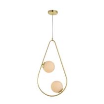 Lustre Pendente Avant Perola Gota Duo 2xG45 Ouro Brilho Lustre Pendente Avant Perola Gota Duo 2xG45 Ouro Brilho