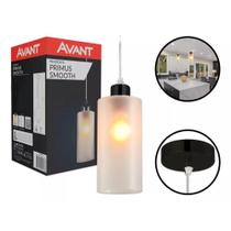 Lustre Pendente Avant Primus Smooth Vidro Fosco 1xE27 Preto