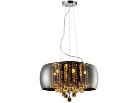Lustre Pendente Avant Wessex 50cm 5xG9 Vidro Fume Espelhado Lustre Pendente Avant Wessex 50cm 5xG9 Vidro Fume Espelhado