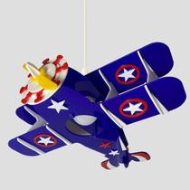 Lustre Pendente Avião Infantil Quarto Bebê Criança