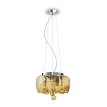 Lustre Pendente Bacia De Cristal Âmbar 28 Cm De Diâmetro - Dubai - Iluminação Lustre Pendente Bacia De Cristal Âmbar 28 Cm De Diâmetro - Dubai - Iluminação