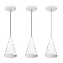 Lustre pendente Balcão cozinha Branco 03 un