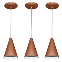Lustre pendente Balcão cozinha Cobre 03 un Lustre pendente Balcão cozinha Cobre 03 un