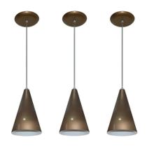 Lustre pendente Balcão cozinha Ouro velho 03 un Lustre pendente Balcão cozinha Ouro velho 03 un