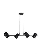 Lustre Pendente Bastone Retangular Industrial Articulável Preto 1,20 Metro 680
