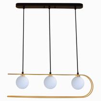 Lustre Pendente Beat 68x12cm18cm 3x75W G9 HL024 Bella Iluminação