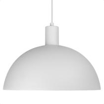 Lustre Pendente Blumenau Bia Meia Lua E27 Bivolt Branco