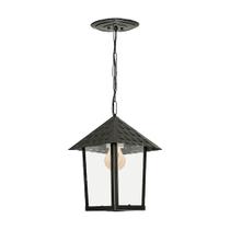 Lustre Pendente Blumenau Colonial Quadrado Vidro Liso E27 Bivolt