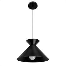 Lustre Pendente Blumenau Guto Minimalista E27 Bivolt Preto
