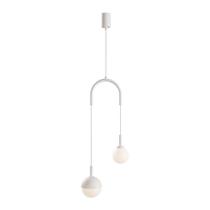 Lustre Pendente Blumenau Macadâmia Duplo G9 Bivolt Branco Fosco Lustre Pendente Blumenau Macadâmia Duplo G9 Bivolt Branco Fosco