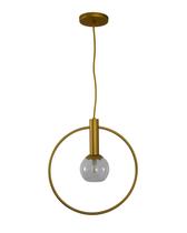 Lustre Pendente Bola Globo Circular Dourado 481 Itamonte Lustre Pendente Bola Globo Circular Dourado 481 Itamonte