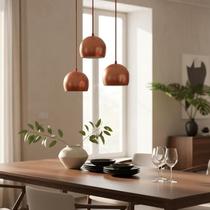 Lustre Pendente Bola Triplo Balcão Cozinha E Mesa De Jantar