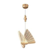 Lustre Pendente Borboleta Cristal Dourado LED 3W 3000K Bivolt