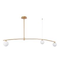 Lustre Pendente Calder Dourado e Branco Bella DW003