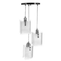 Lustre Pendente Calha De Vidro Triplo 1 Mt De Fio