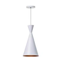 Lustre Pendente Canadá Alumínio Branco Com Cobre - Ideallume