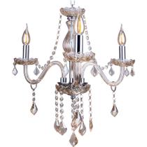 Lustre Pendente Candelabro France Nice 3 lâmpadas E14 Bivolt