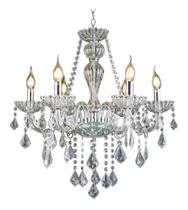 Lustre Pendente Candelabro Luminária Delicado Cristal Legitimo 6 Braços INL25