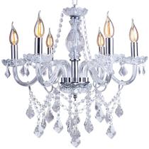 Lustre Pendente Candelabro Para Sala France Nice 6 Lâmpadas E14 Bivolt Lustre Pendente Candelabro Para Sala France Nice 6 Lâmpadas E14 Bivolt