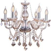 Lustre Pendente Candelabro Para Sala France Nice 6 Lâmpadas E14 Bivolt