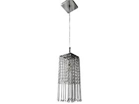 Lustre Pendente Cascata Aço inox Cristais Legitimo K 9 Correntes prata Cabeceiras Bancadas