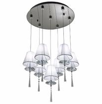 Lustre Pendente Castellari 7 Cúpulas Brancas 127V - Startec