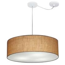 Lustre Pendente Cilíndrico Com Desvio Palha MJ-4262 Para Mesa de Jantar e Estar