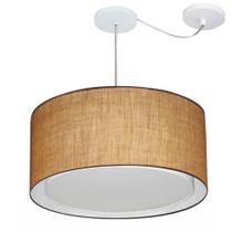 Lustre Pendente Cilíndrico Com Desvio Palha MJ-4315 Para Mesa de Jantar e Estar