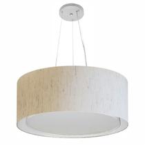 Lustre Pendente Cilíndrico Duplo Md-4124 Cúpula em Tecido 50x25cm Linho Bege - Bivolt Lustre Pendente Cilíndrico Duplo Md-4124 Cúpula em Tecido 50x25cm Linho Bege - Bivolt