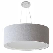 Lustre Pendente Cilíndrico Duplo Md-4125 Cúpula em Tecido 60x25cm Rustico Cinza - Bivolt Lustre Pendente Cilíndrico Duplo Md-4125 Cúpula em Tecido 60x25cm Rustico Cinza - Bivolt