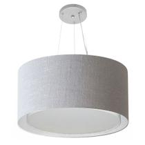 Lustre Pendente Cilíndrico Duplo Md-4300 Cúpula em Tecido 50x30cm Rustico Cinza - Bivolt Lustre Pendente Cilíndrico Duplo Md-4300 Cúpula em Tecido 50x30cm Rustico Cinza - Bivolt