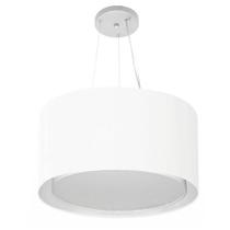 Lustre Pendente Cilíndrico Duplo Vivare Md-4299 Cúpula em Tecido 45x30cm - Bivolt