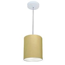 Lustre Pendente Cilíndrico Md-4012 Cúpula em Tecido 18x25cm Algodão Crú - Bivolt Lustre Pendente Cilíndrico Md-4012 Cúpula em Tecido 18x25cm Algodão Crú - Bivolt