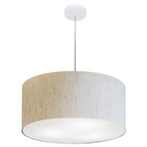 Lustre Pendente Cilíndrico Md-4049 Cúpula em Tecido 50x21cm Linho Bege - Bivolt Lustre Pendente Cilíndrico Md-4049 Cúpula em Tecido 50x21cm Linho Bege - Bivolt