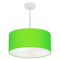 Lustre Pendente Cilíndrico Md-4100 Cúpula em Tecido 50x25cm Verde Limão - Bivolt Lustre Pendente Cilíndrico Md-4100 Cúpula em Tecido 50x25cm Verde Limão - Bivolt