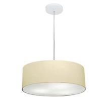 Lustre Pendente Cilíndrico Md-4132 Cúpula em Tecido 40x15cm Algodão Crú - Bivolt Lustre Pendente Cilíndrico Md-4132 Cúpula em Tecido 40x15cm Algodão Crú - Bivolt