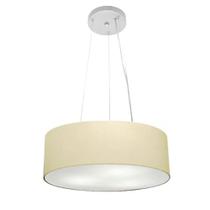 Lustre Pendente Cilíndrico Md-4181 Cúpula em Tecido 40x15cm Algodão Crú - Bivolt Lustre Pendente Cilíndrico Md-4181 Cúpula em Tecido 40x15cm Algodão Crú - Bivolt