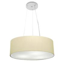 Lustre Pendente Cilíndrico Md-4184 Cúpula em Tecido 45x15cm Algodão Crú - Bivolt Lustre Pendente Cilíndrico Md-4184 Cúpula em Tecido 45x15cm Algodão Crú - Bivolt