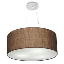 Lustre Pendente Cilíndrico Md-4188 Cúpula em Tecido 50x25cm Café - Bivolt Lustre Pendente Cilíndrico Md-4188 Cúpula em Tecido 50x25cm Café - Bivolt