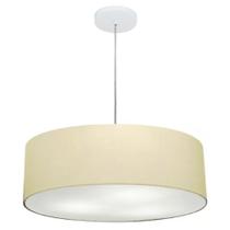 Lustre Pendente Cilíndrico Md-4217 Cúpula em Tecido 50x15cm Algodão Crú - Bivolt Lustre Pendente Cilíndrico Md-4217 Cúpula em Tecido 50x15cm Algodão Crú - Bivolt