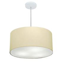 Lustre Pendente Cilíndrico Md-4243 Cúpula em Tecido 45x25cm Algodão Crú - Bivolt Lustre Pendente Cilíndrico Md-4243 Cúpula em Tecido 45x25cm Algodão Crú - Bivolt