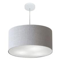 Lustre Pendente Cilíndrico Md-4245 Cúpula em Tecido 50x30cm Rustico Cinza - Bivolt Lustre Pendente Cilíndrico Md-4245 Cúpula em Tecido 50x30cm Rustico Cinza - Bivolt